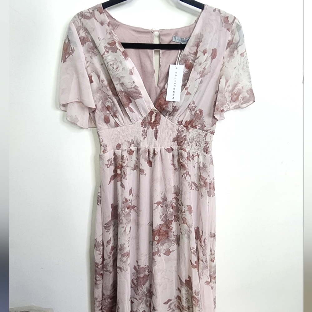 Baltic Born Blush Pink Floral Maxi Dress